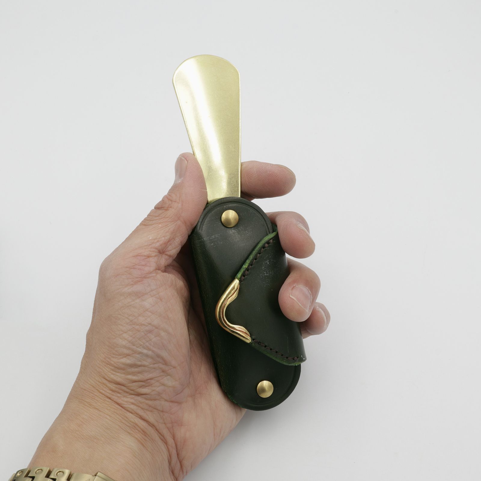 【Cramp】ミニキーケース＆シューホーン ブライドルレザー グリーン