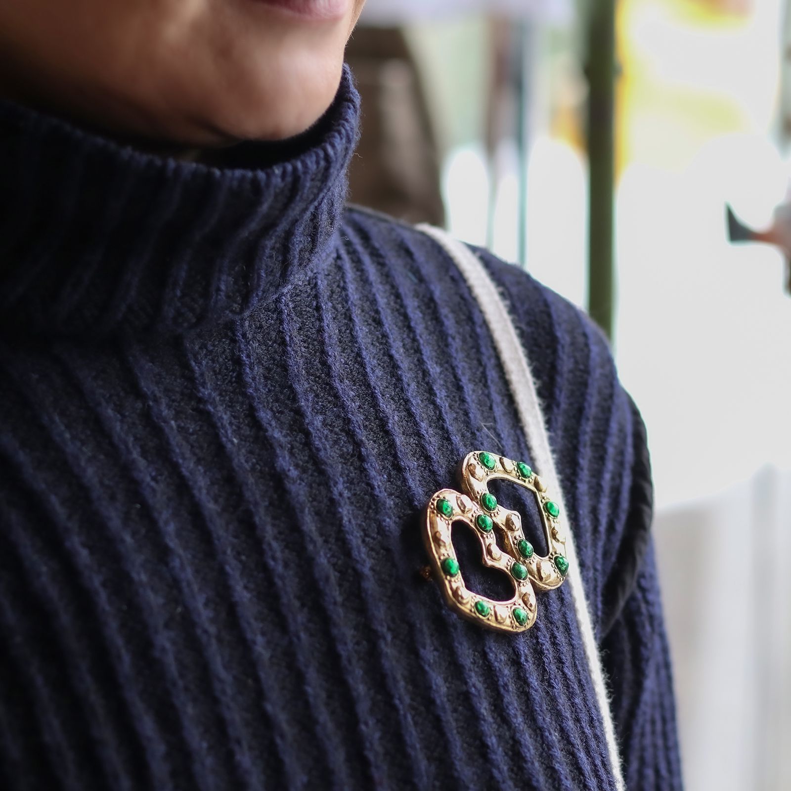 「ツインオープンハート」ブローチ ヨーロッパ