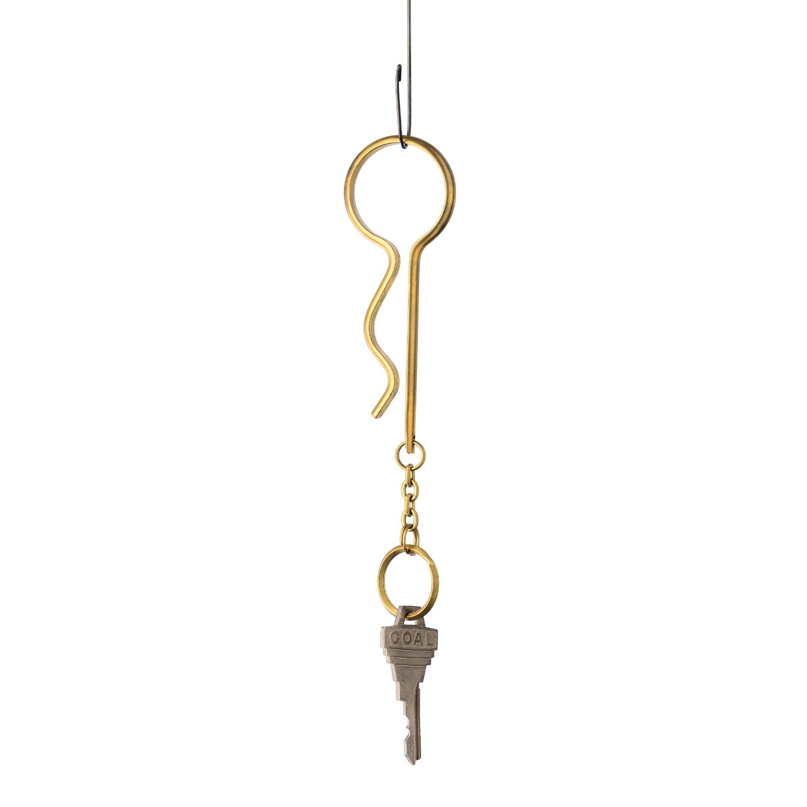 「SHORT SNAP KEY RING」キーリング ナチュラルブラス