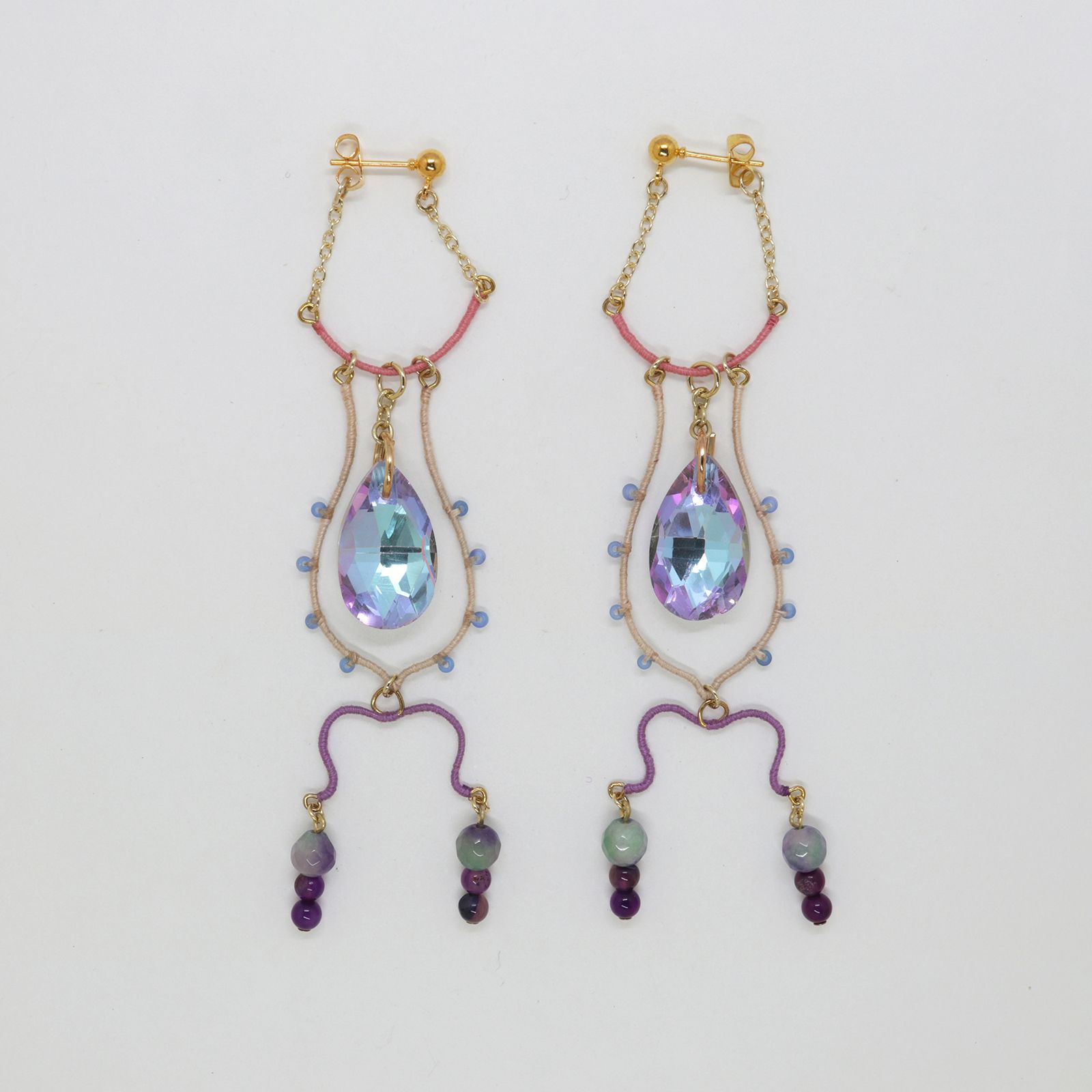 「Fete de l'eau ORNEMENT シャンデリア」ピアス