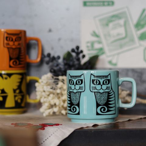 HORNSEA Mug "Cat Teal" Magpie x HORNSEA