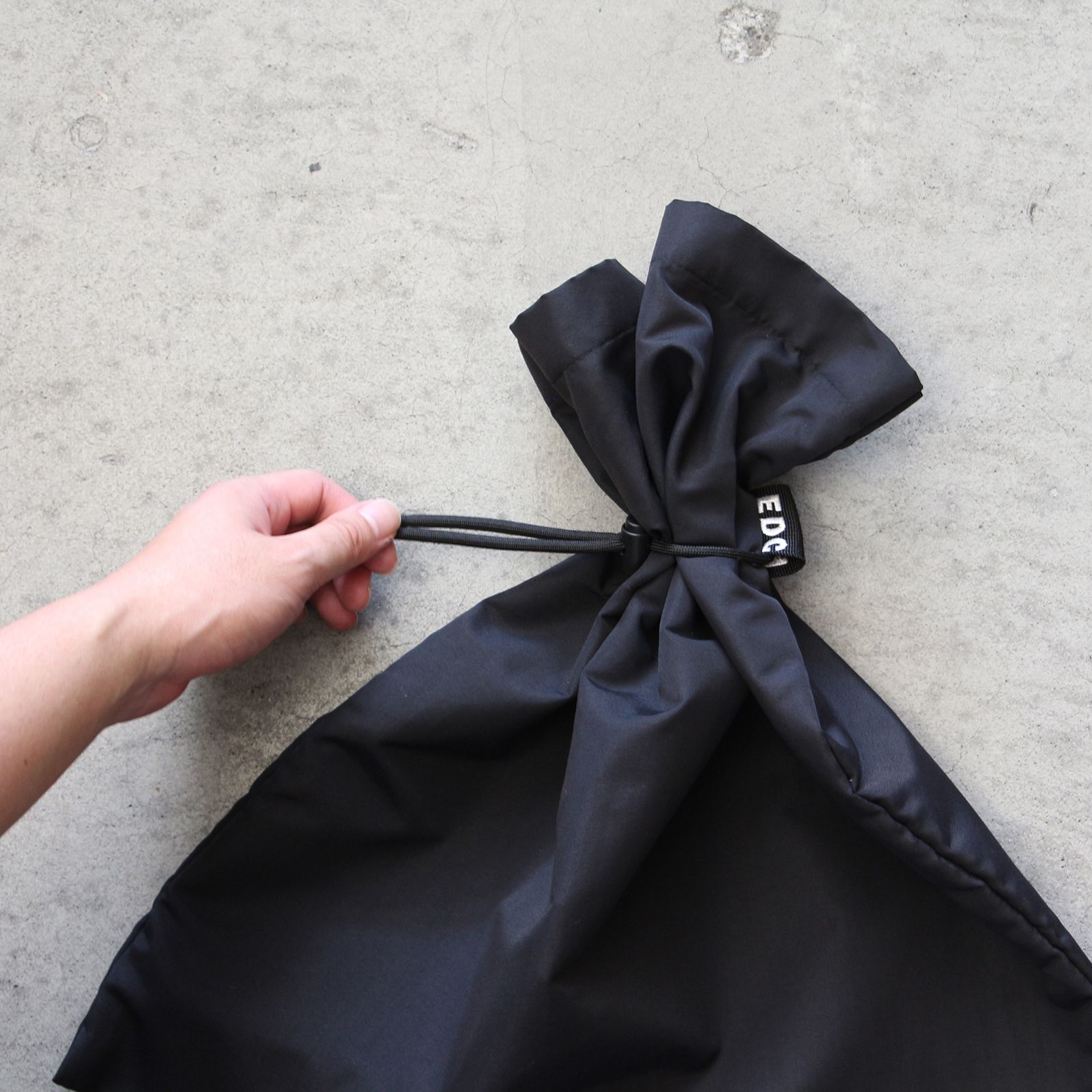 「H/M EDC Drawstring Bag」 Black 【millvalley & HERE】