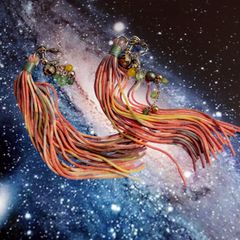 「TEO 星雲染めビーズ」イヤリング【La cosmologie de sachikoism】