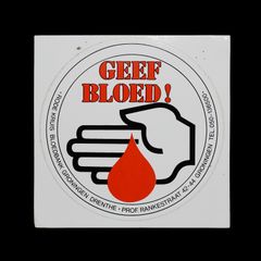 「GEEF BLOED !」ヴィンテージステッカー ヨーロッパ