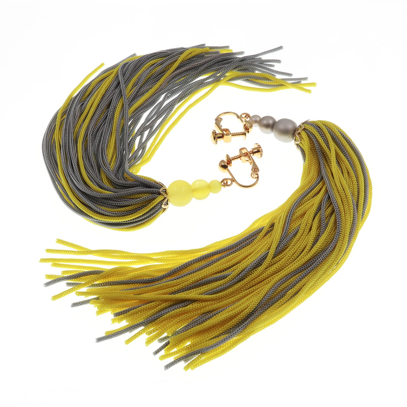 「Lustre」イヤリング イエロー【collection de couleurs de sachikoism】