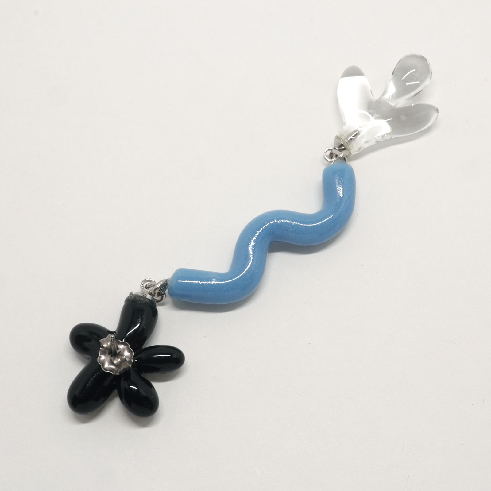 「Matisse Pierce Long」ピアス（片耳） ブラック×クリア