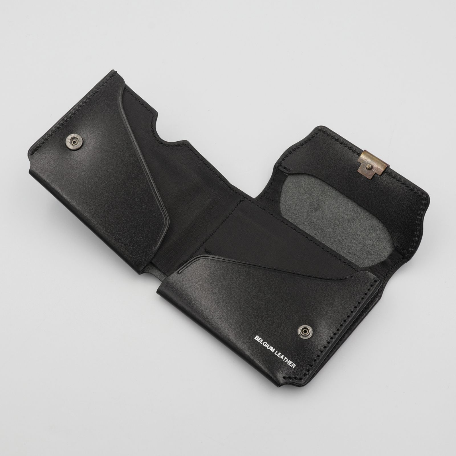 【Dual】ギャルソンコンパクトウォレット サドルプルアップ  ブラック