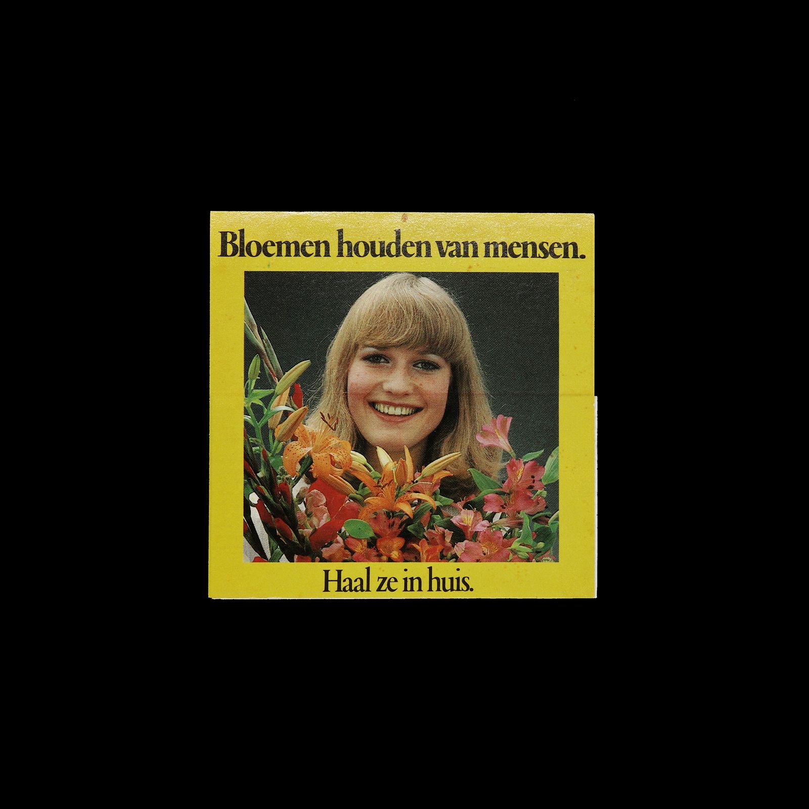 「Bloemen houden van mensen」ヴィンテージステッカー ヨーロッパ