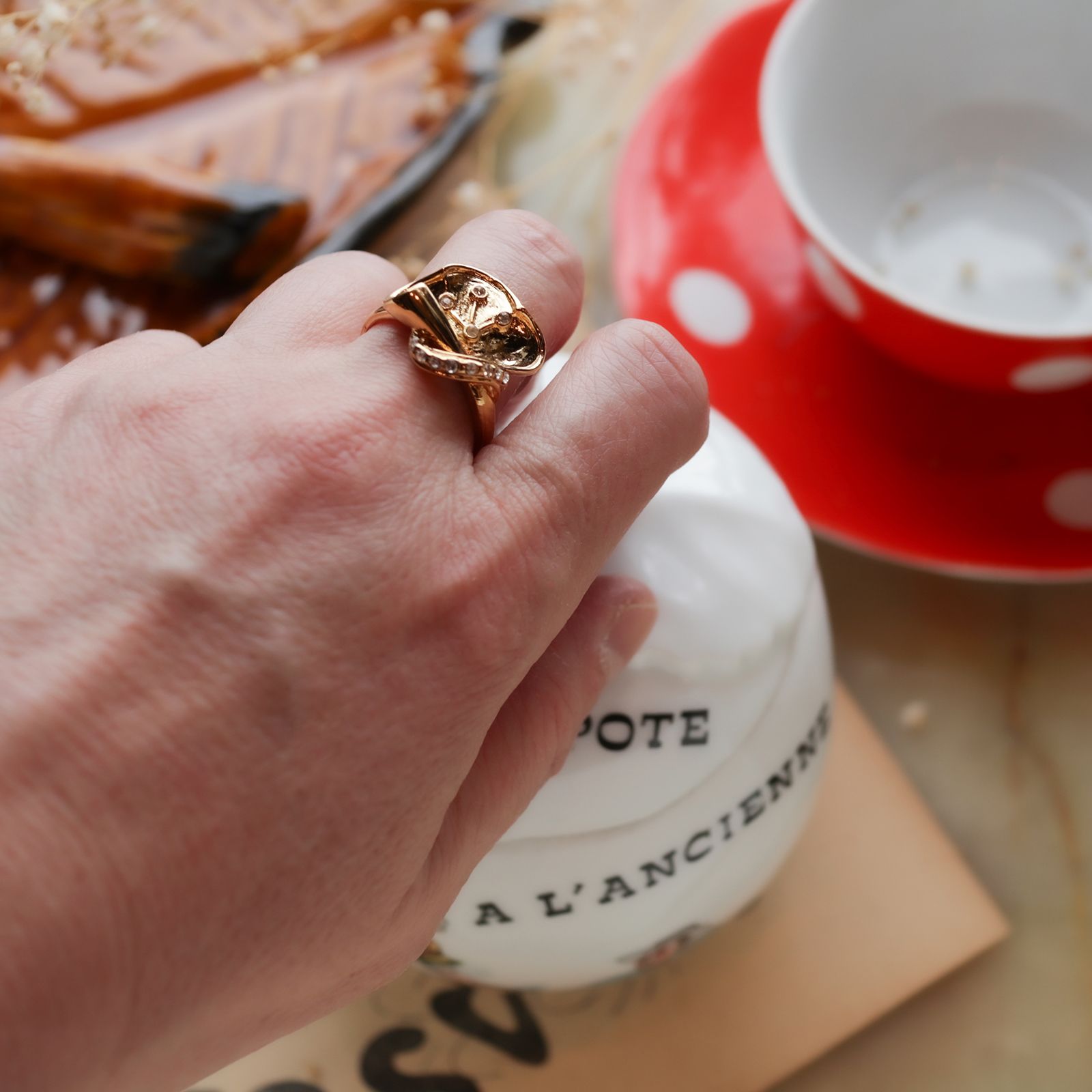 「ドレープブロッサム」デッドストックリング イギリス