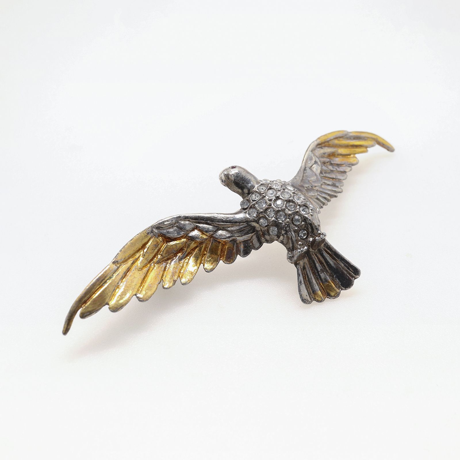 「クリスタルバード」ブローチ ヨーロッパ 1940-60s