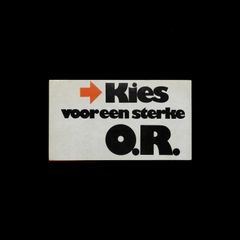 「Kies vooreen sterke O.R.」ヴィンテージステッカー ヨーロッパ