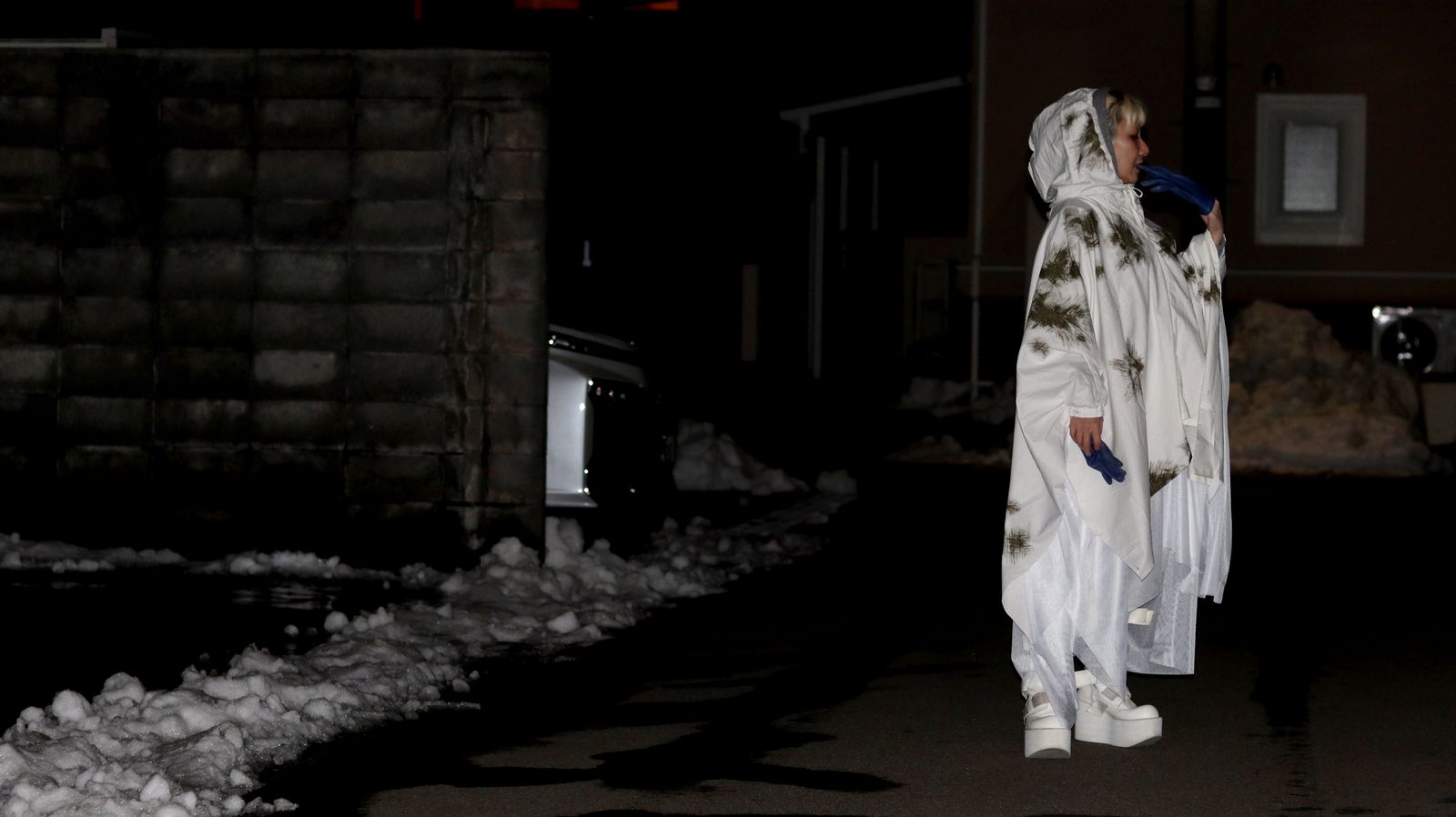 corne 10th anniversary item 「スノーカモ ポンチョ リメイク」 ドイツ 1960～70s