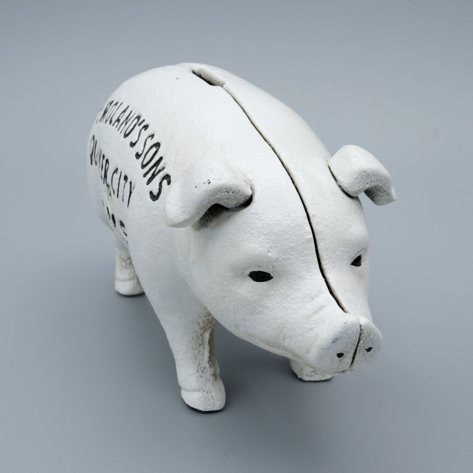 Hams Standing Pig Bank "White"