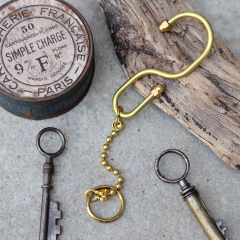 「CAPTAIN HOOK KEY RING」キーリング ナチュラルブラス