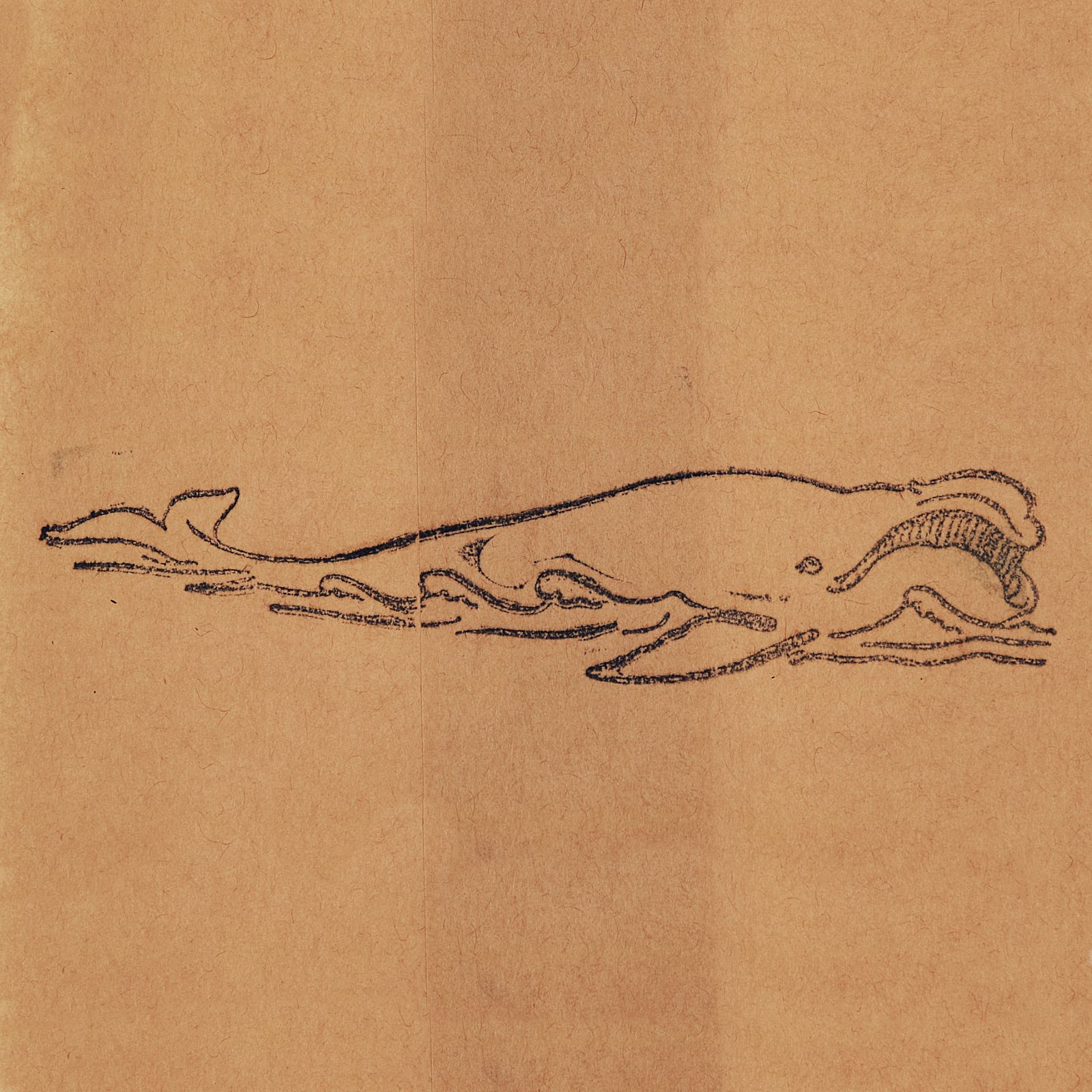 「海の生物 クジラ」 ヴィンテージスタンプ フランス50s JEAN-PIERRE PARIS