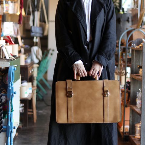 状態良好 Casar づらし ビンテージ レザーバッグ/送料無料 即日発送 