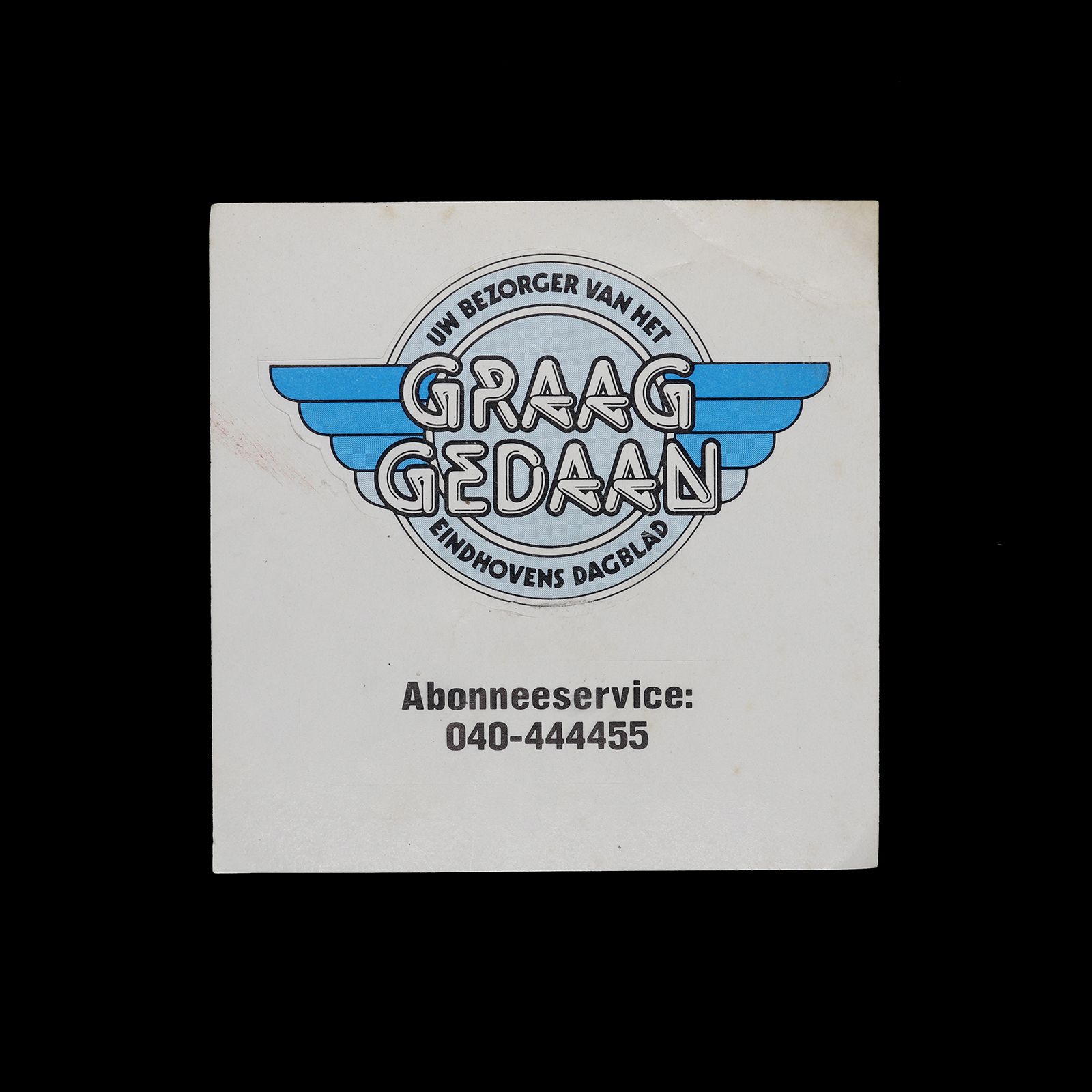 「GRAAG GEDAAN」ヴィンテージステッカー ヨーロッパ