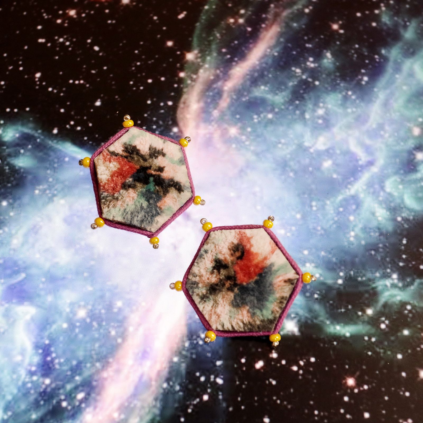 「TRIBO Hexagon」イヤリング【La cosmologie de sachikoism】