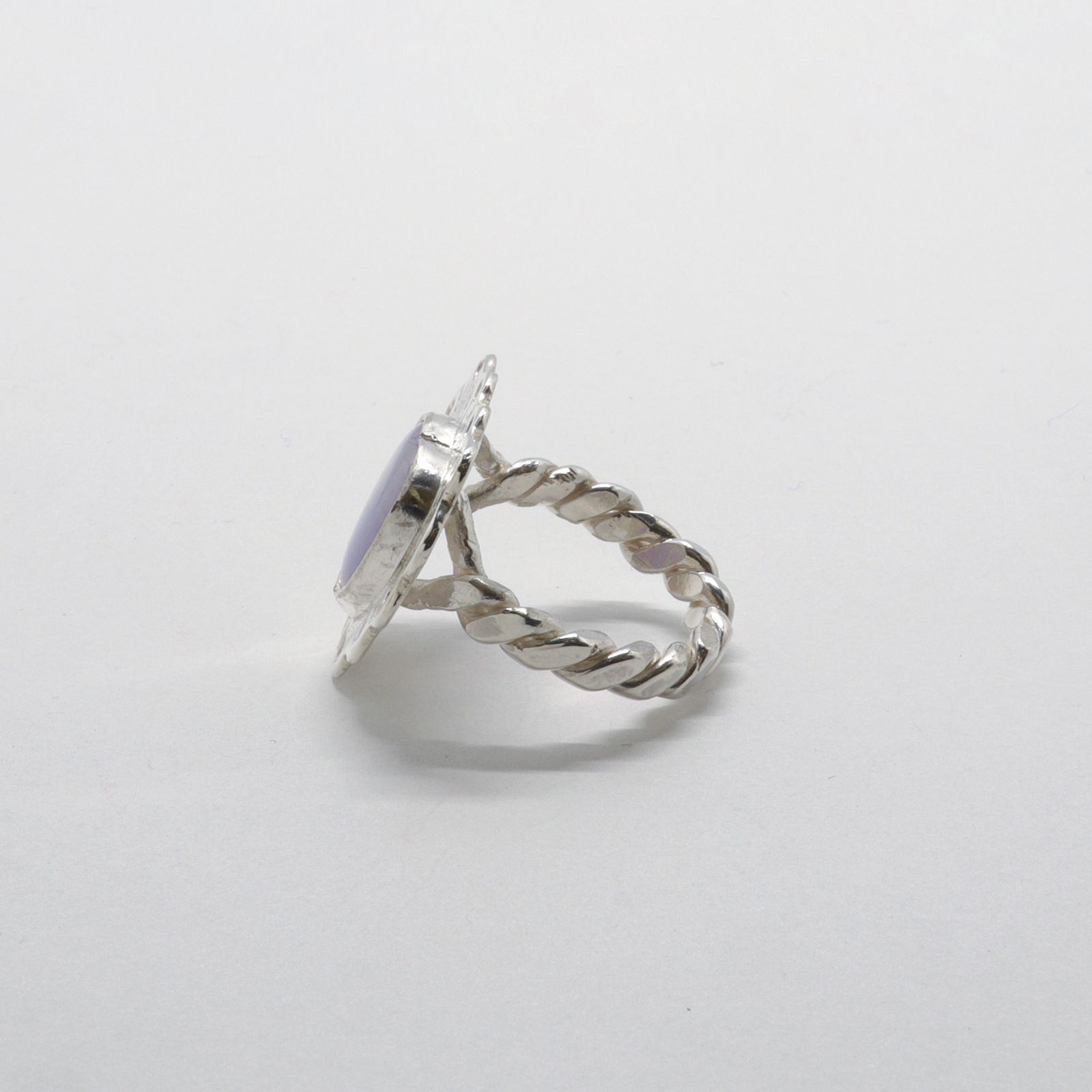 「Lavender Jade Heart Ring」リング