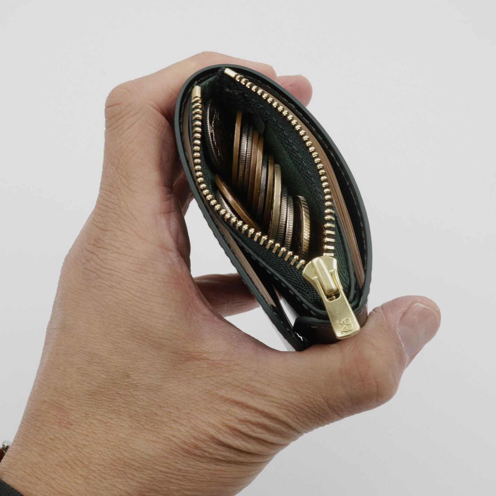 「小さく薄い財布SAKU ver.3 Plus Rugato」lightbrown