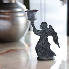 エンジェルブロンズキャンドルホルダー ヨーロッパ