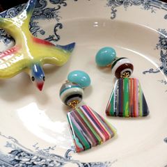「クレイジージオメトリーC」イヤリング