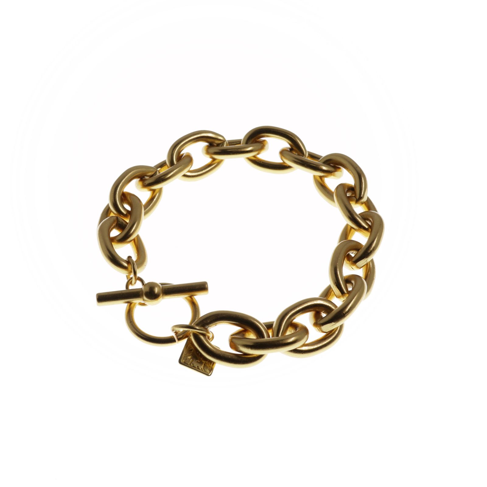 「ゴールドファットチェーン」ブレスレット ヨーロッパ Anne Klein 1990s