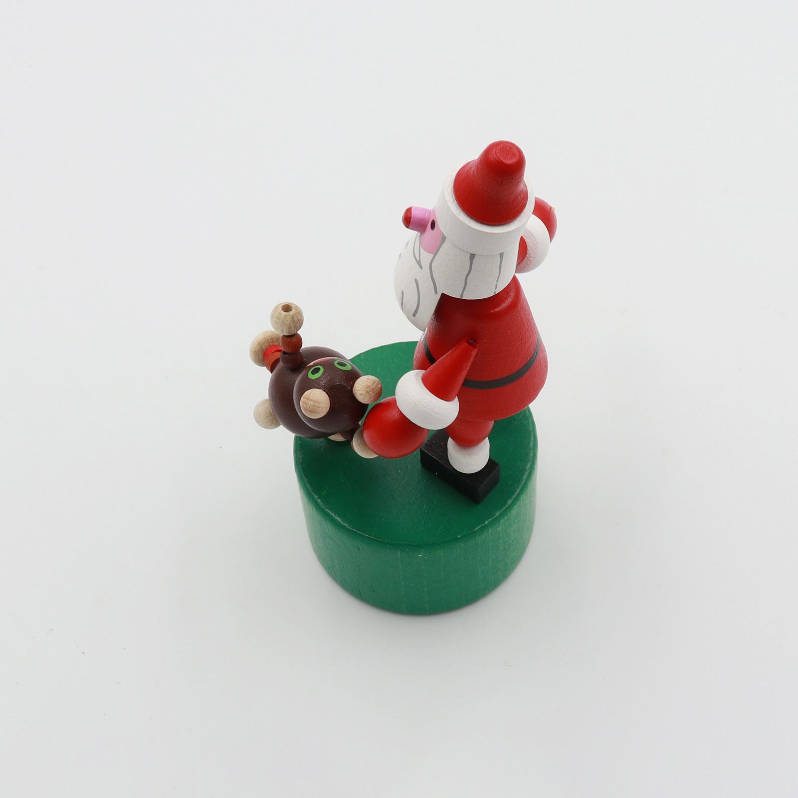 「Santa&Teddy Bear」DETOA Wooden Push Up Toy