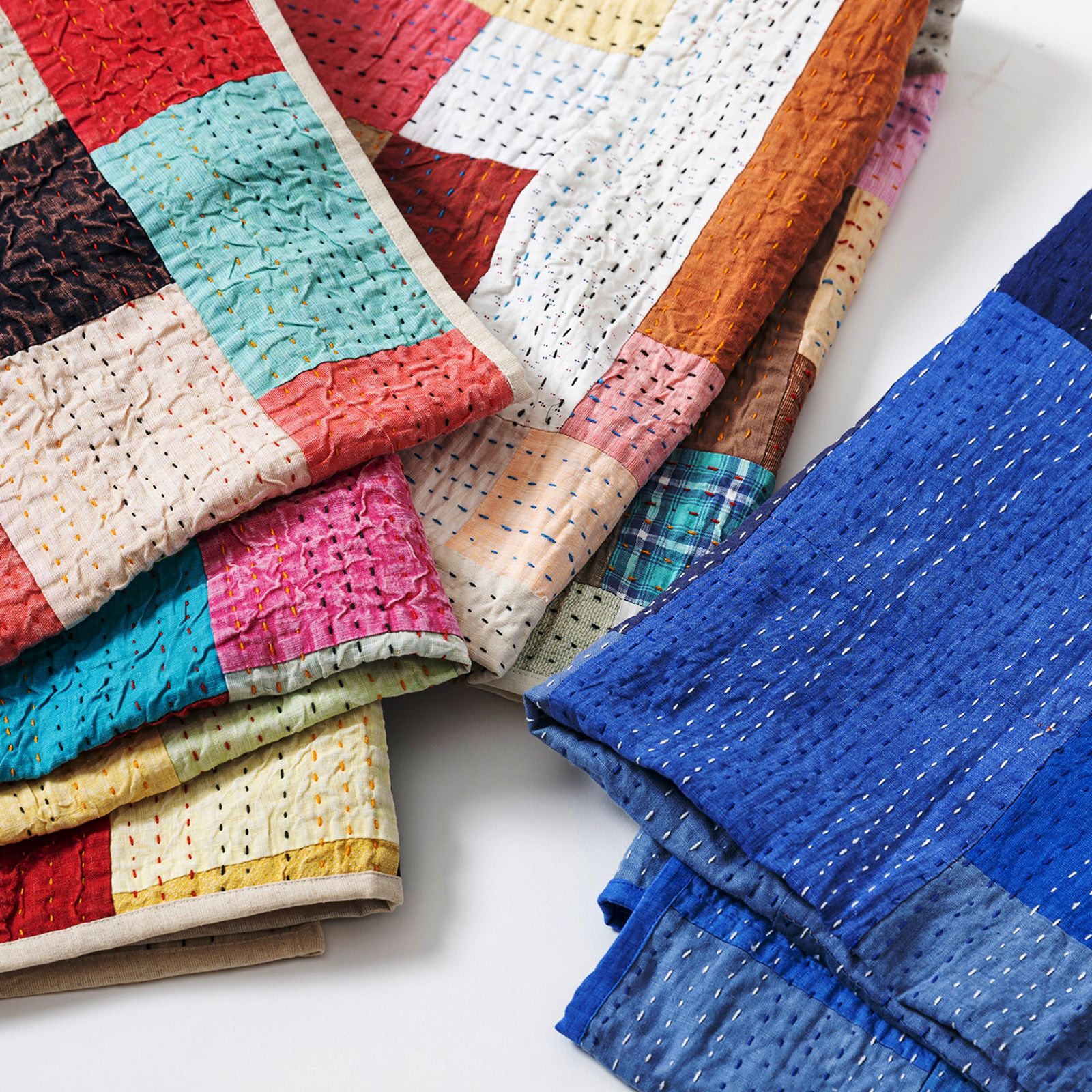 「PACHWORK KANTHA QUILT」Multi