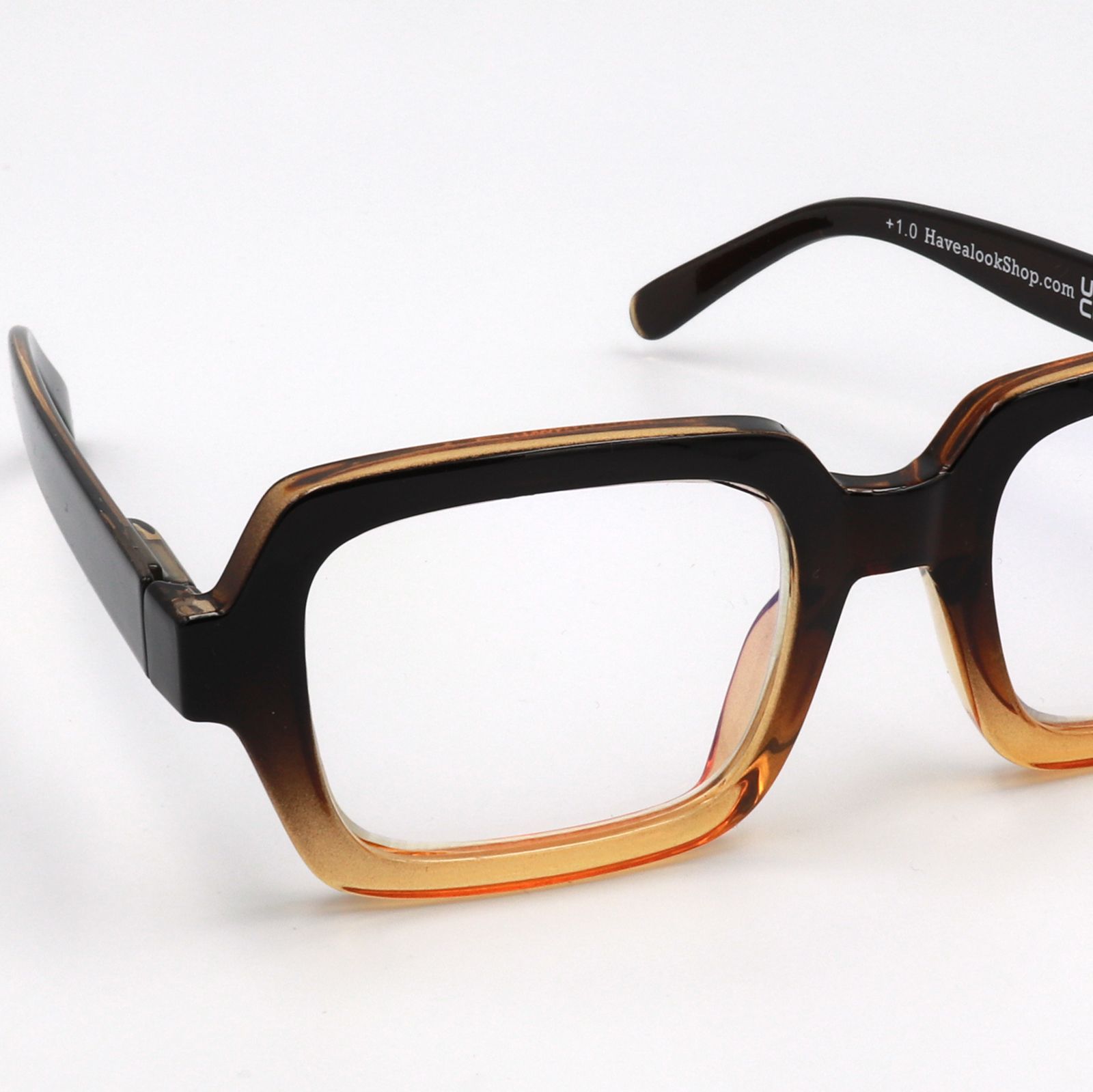 「SQUARE」ブルーライトリーディンググラス black/brown