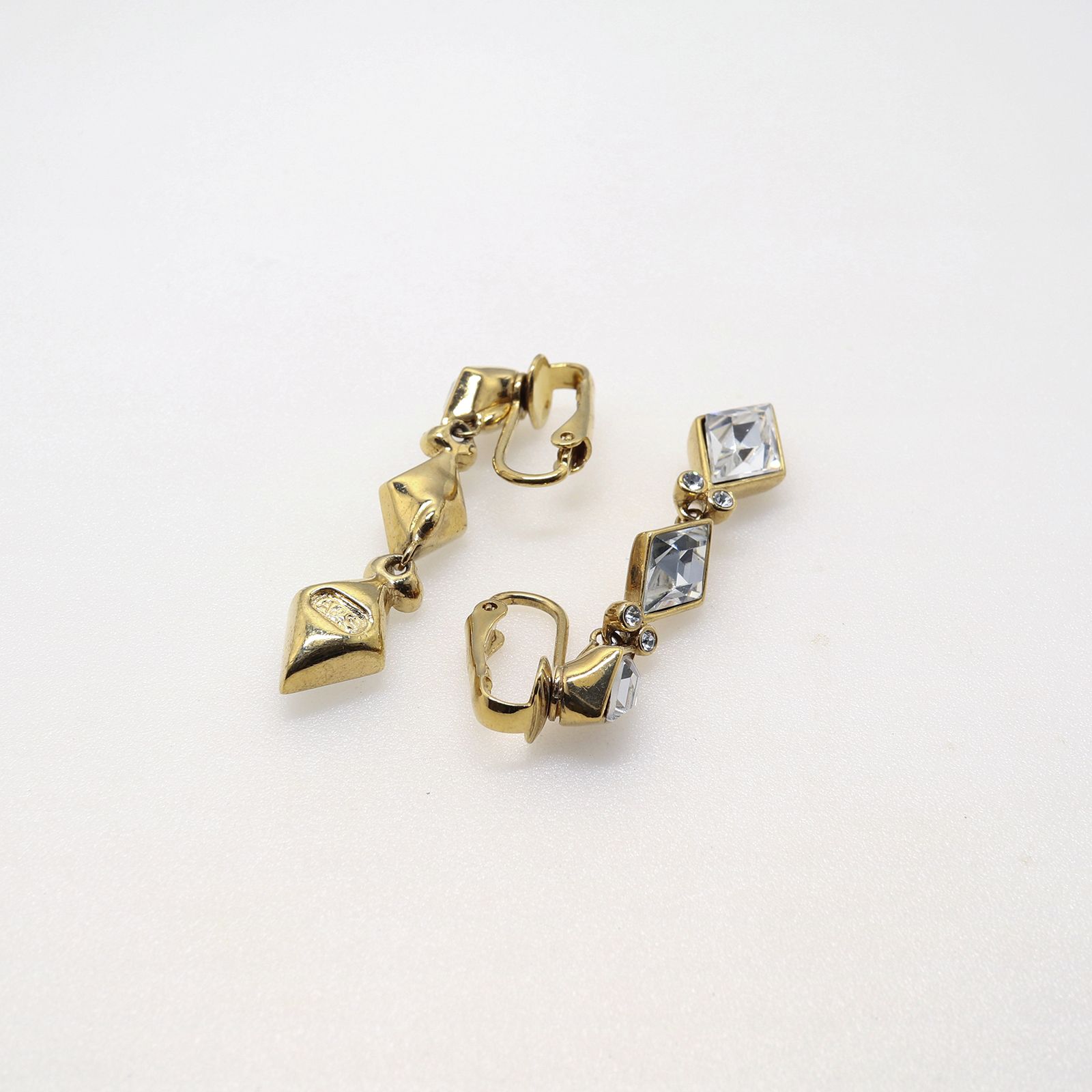 「クリスタルトリプレット」イヤリング イギリス A&S Attwood and Sawyer