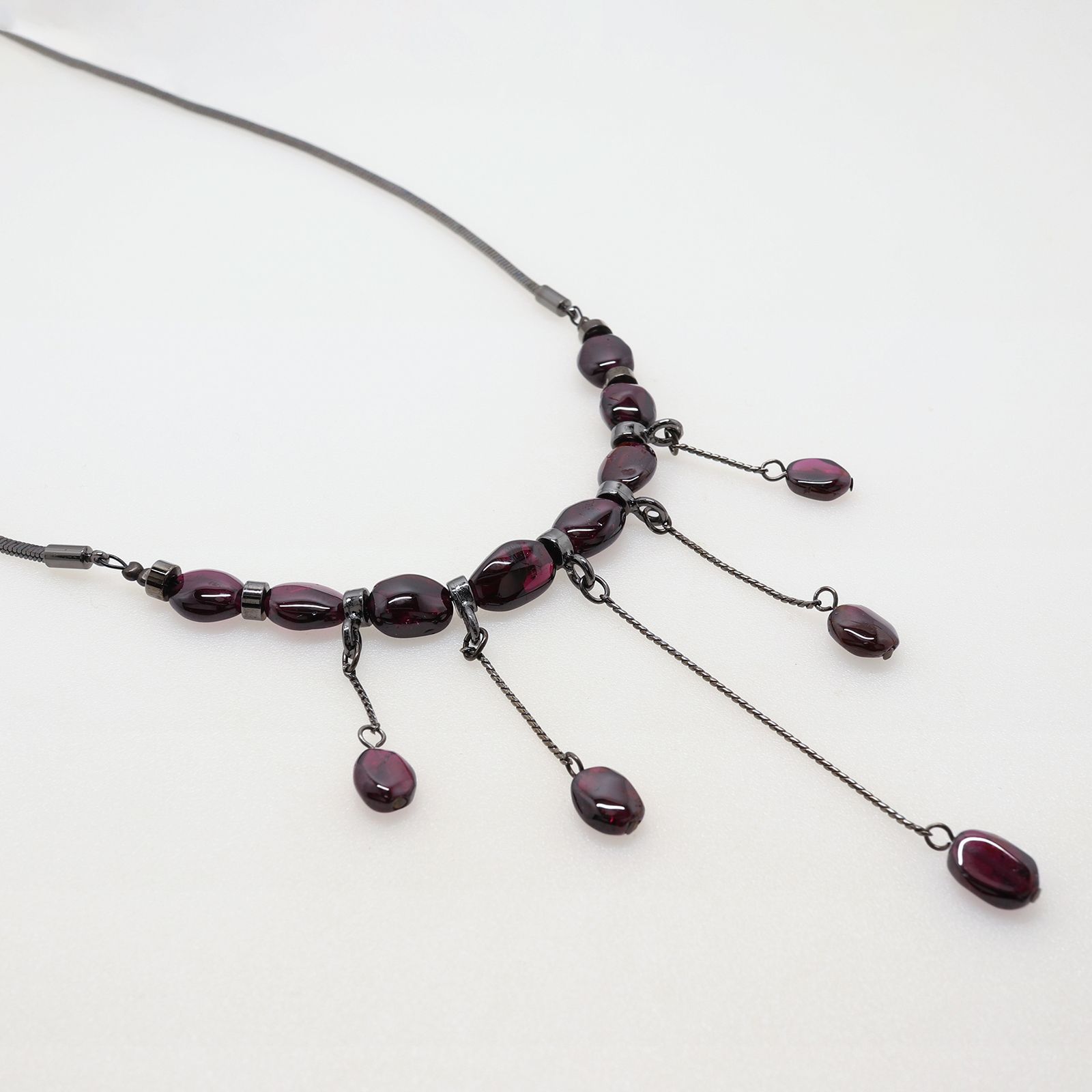 「スイングガーネット」ネックレス フランス CHRISTIAN AUJARD