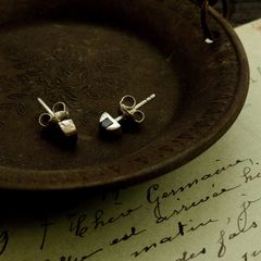「80s silver925×オニキス」ピアス フランス