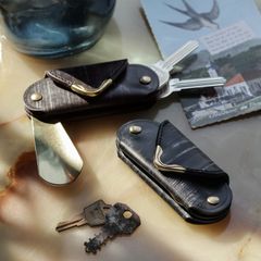 【Cramp】ミニキーケース＆シューホーン ブライドルレザー ブラック