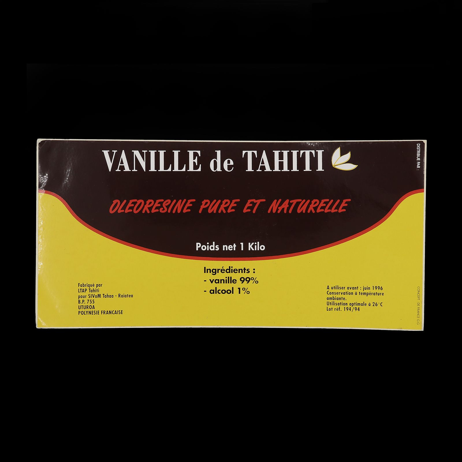 「VANILLE de TAHITI」ヴィンテージステッカー ヨーロッパ
