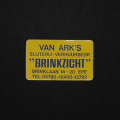 「BRINKZICHT」ヴィンテージステッカー ヨーロッパ