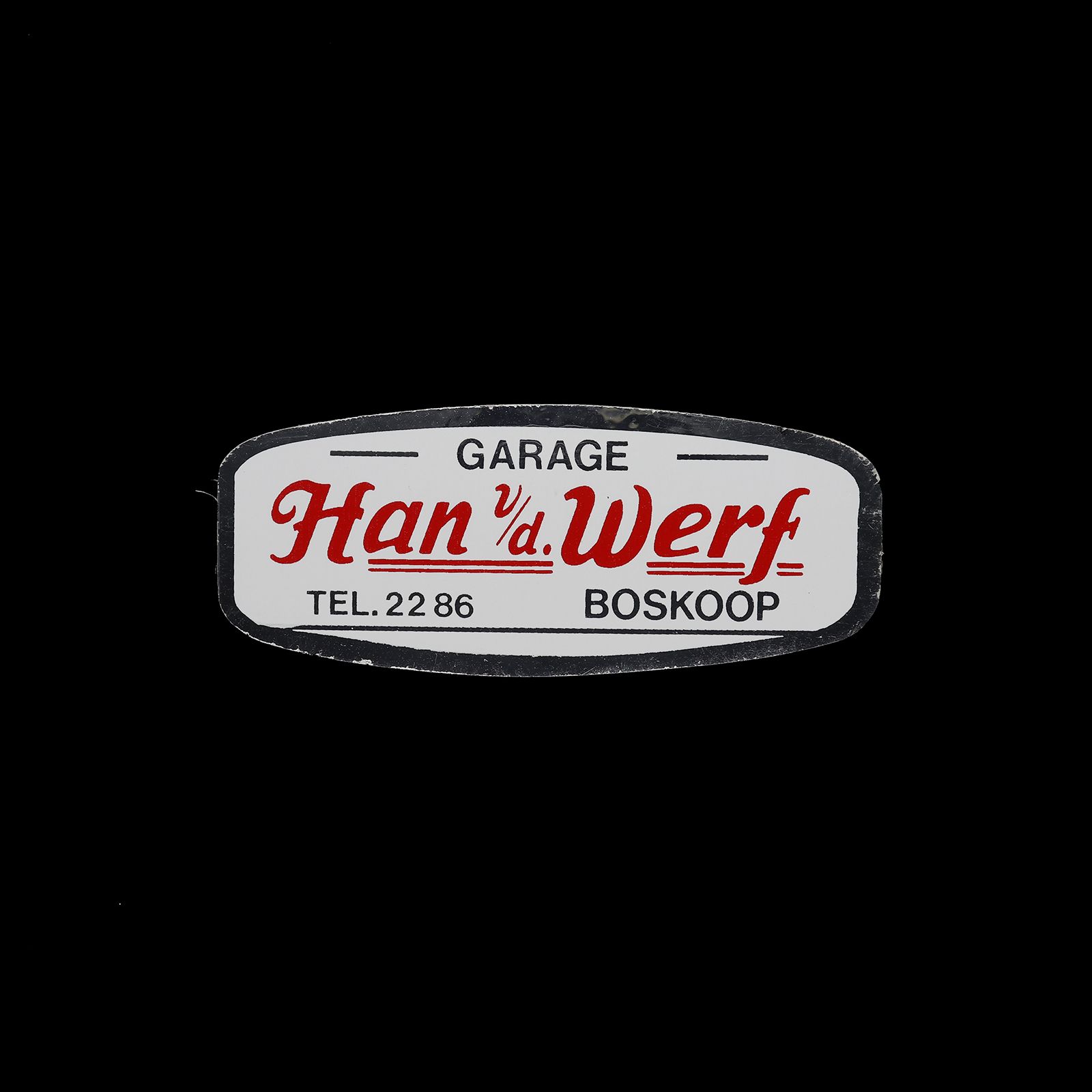 「GARAGE Han V/D. Werf」ヴィンテージステッカー ヨーロッパ