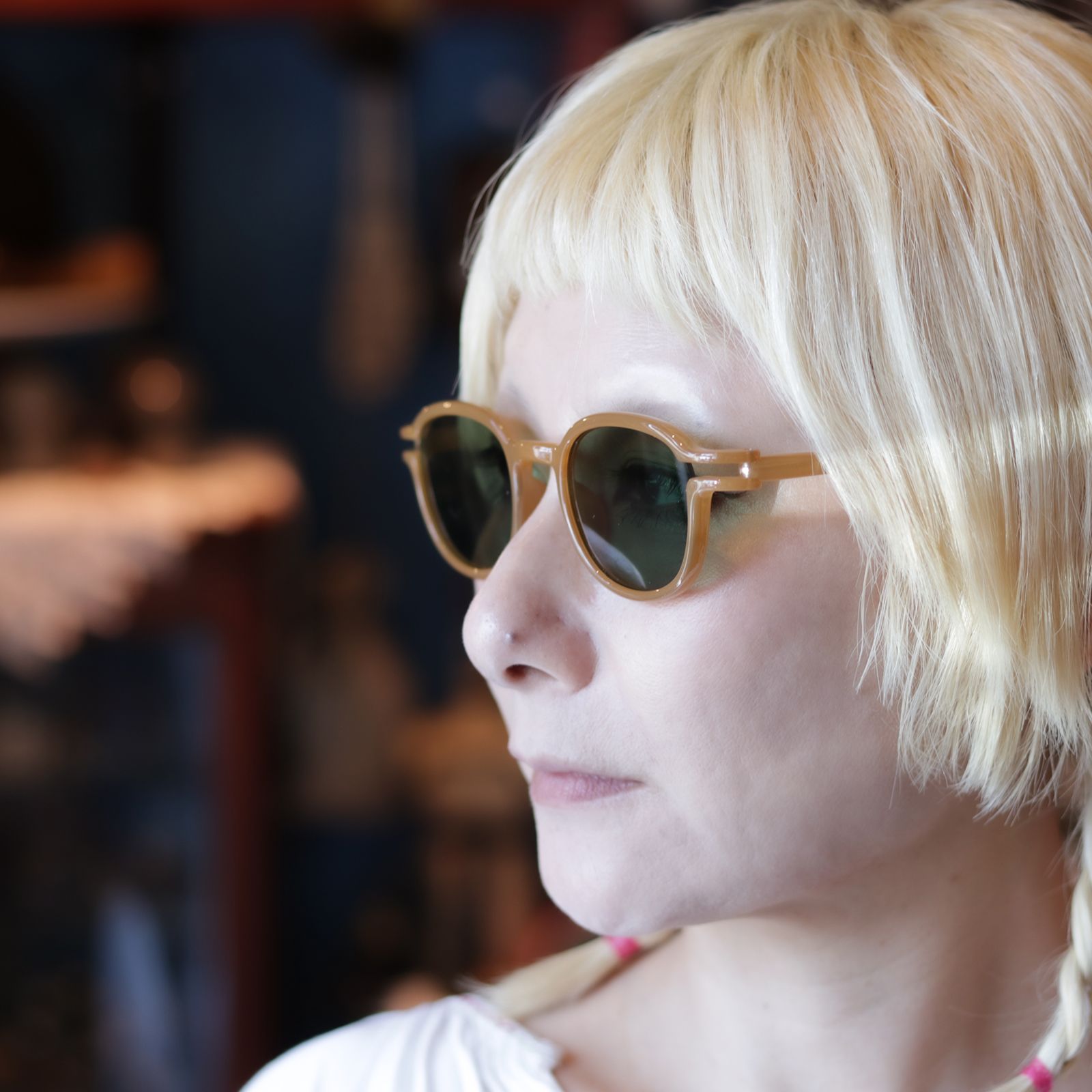 「HEIN」 POLYFONIA STUDIO Session "PIET HEIN EEK × Ciqi" Sunglasses CAMEL×Green Lens