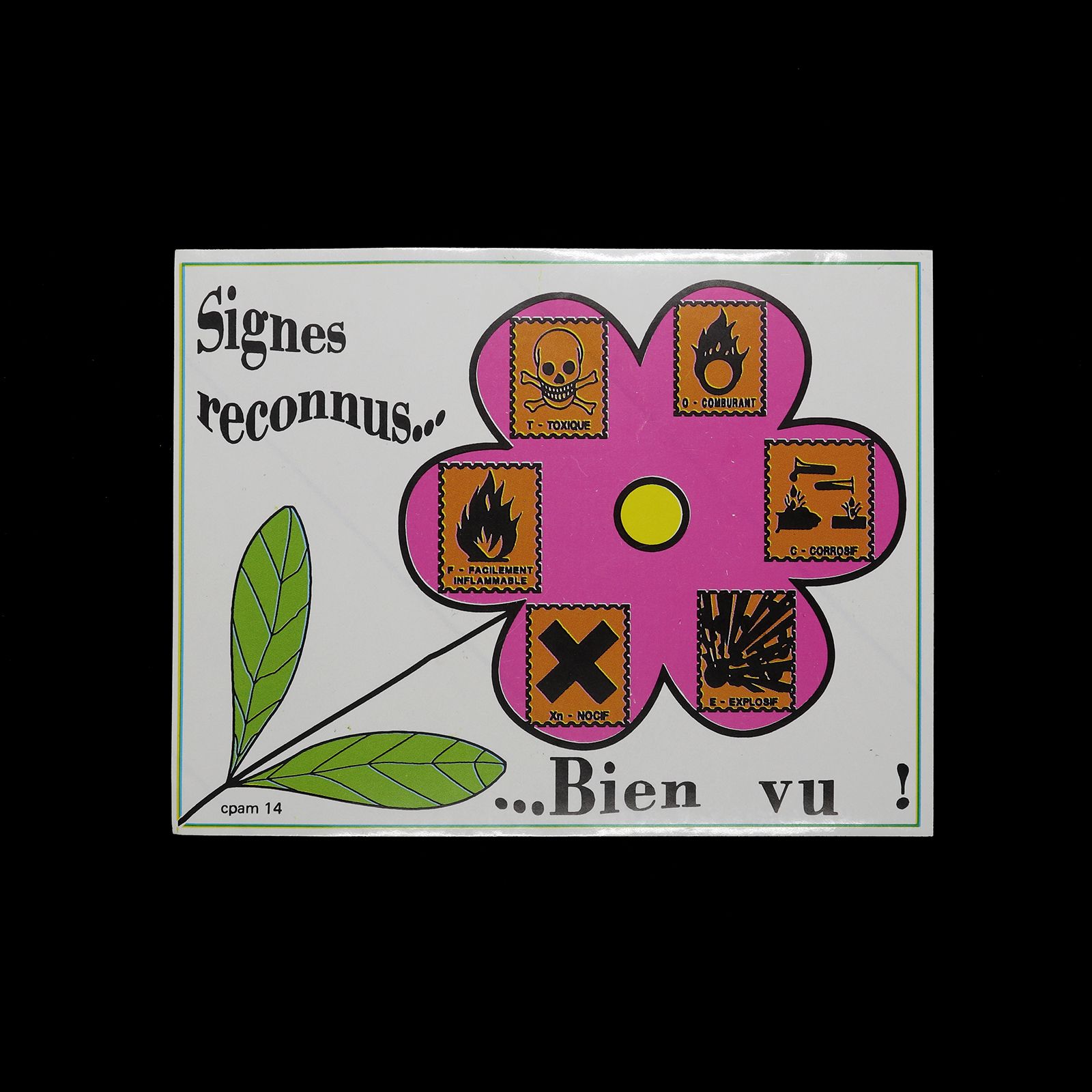 「Signes reconnus... Bien vu !」ヴィンテージステッカー ヨーロッパ