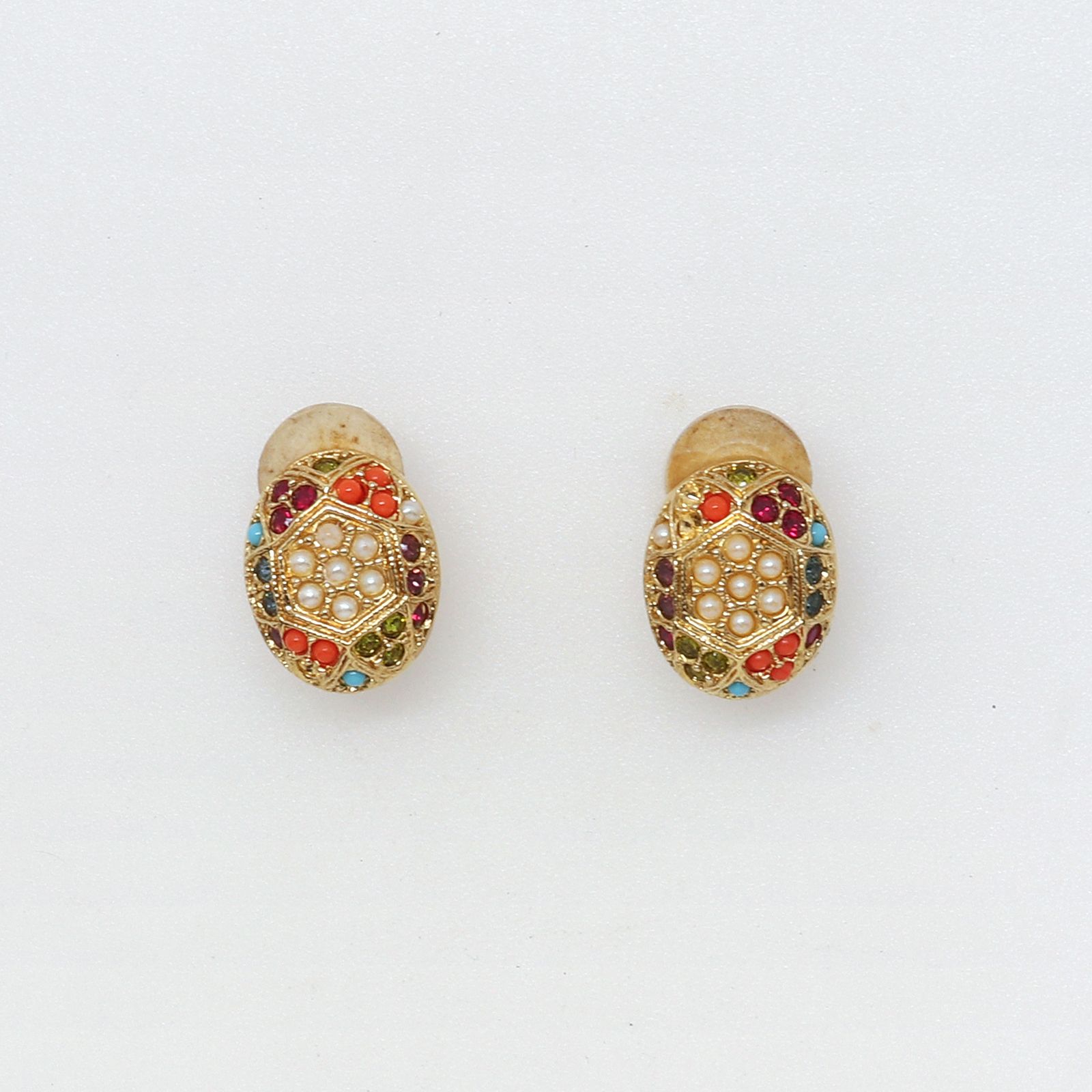 「モザイクオーバル」イヤリング ヨーロッパ D'ORLAN