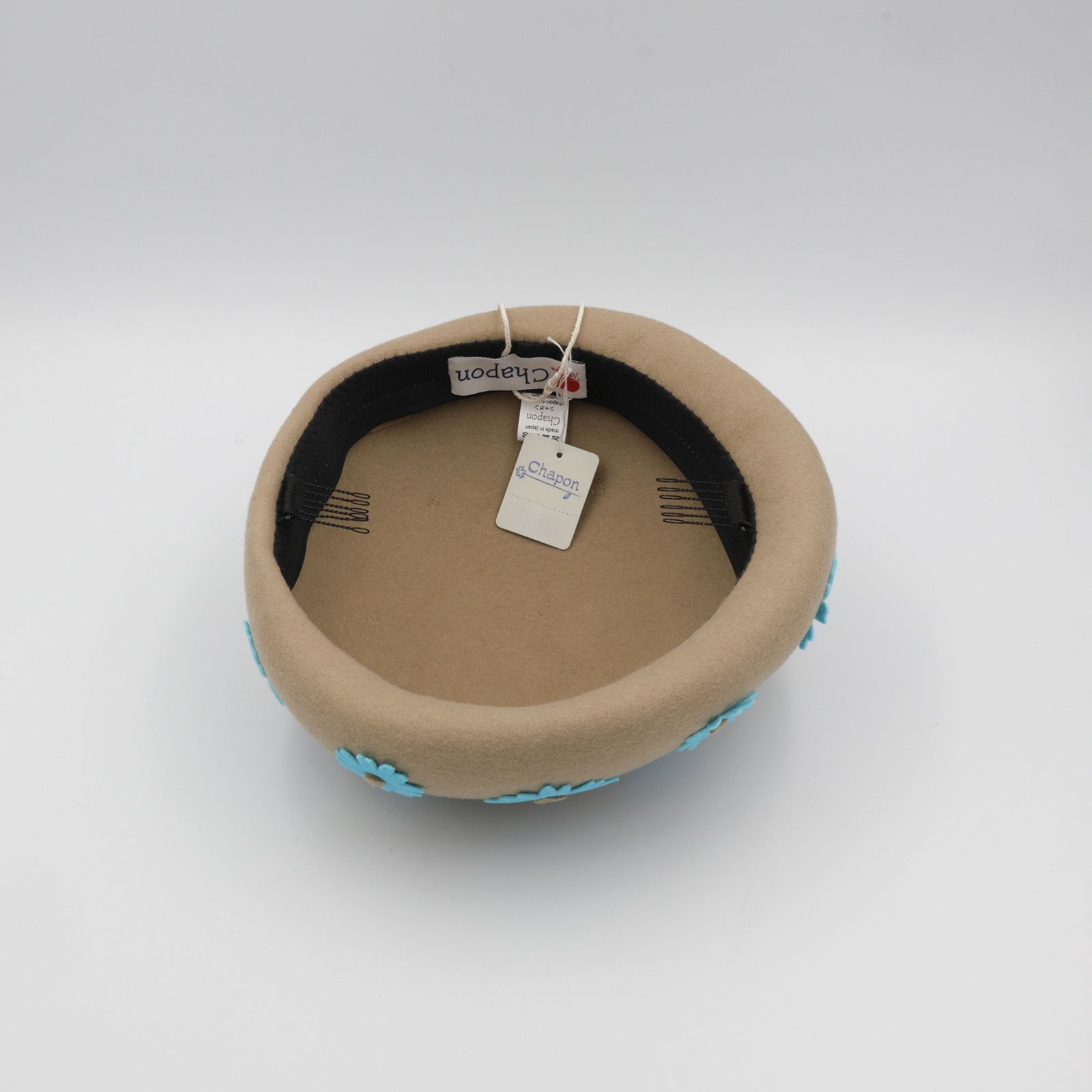 【送料無料対象外】アシンメトリープチトーク ベージュ×ターコイズブルー