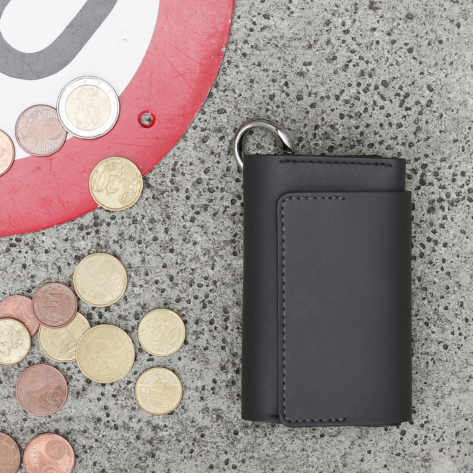 sugata - 「単純化」三つ折り財布 ブラック | corne/コルネ