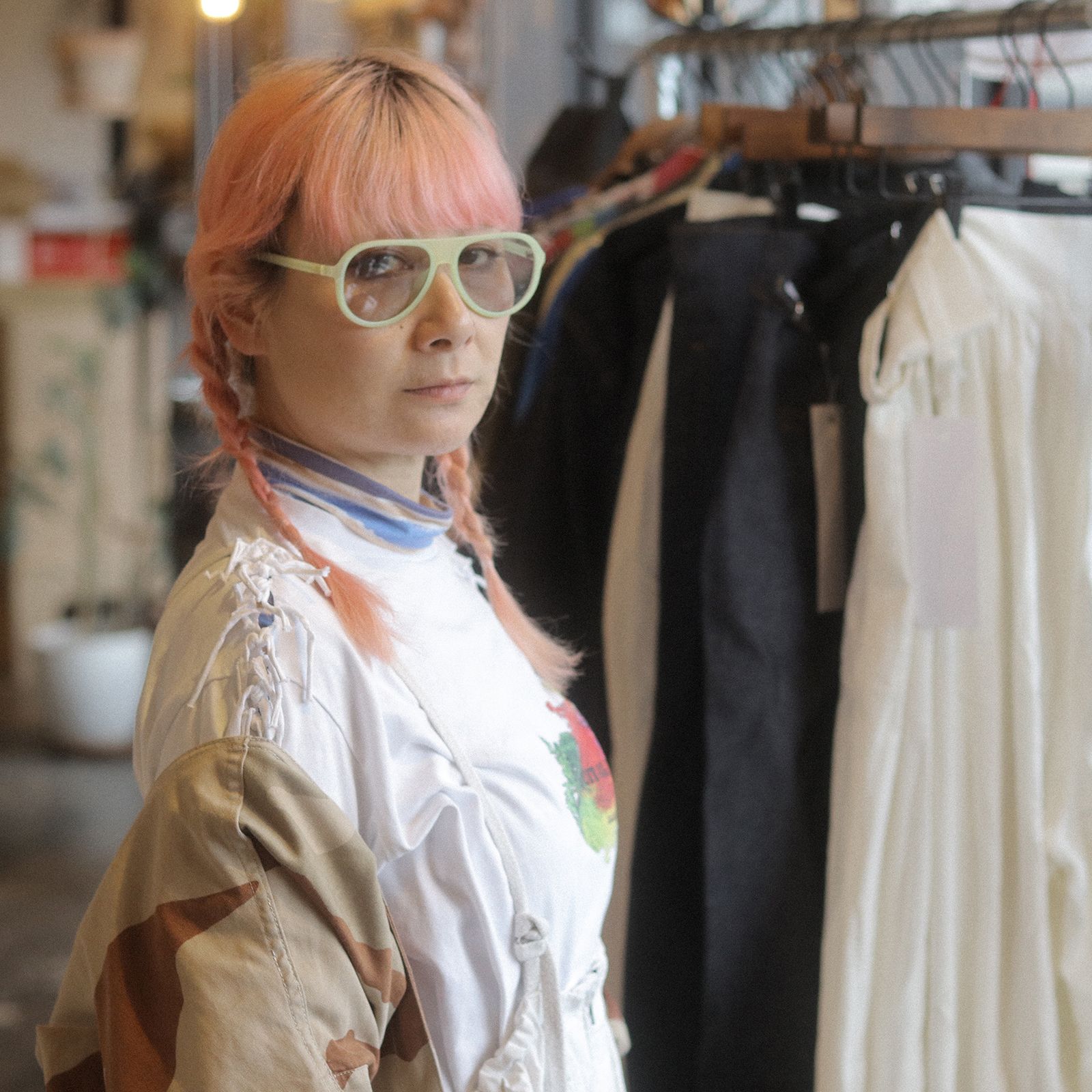 「Robyn」POLYFONIA STUDIO Session "Carole Baijings  Ciqi" Sunglasses Lime Haze x Light Gray Lens