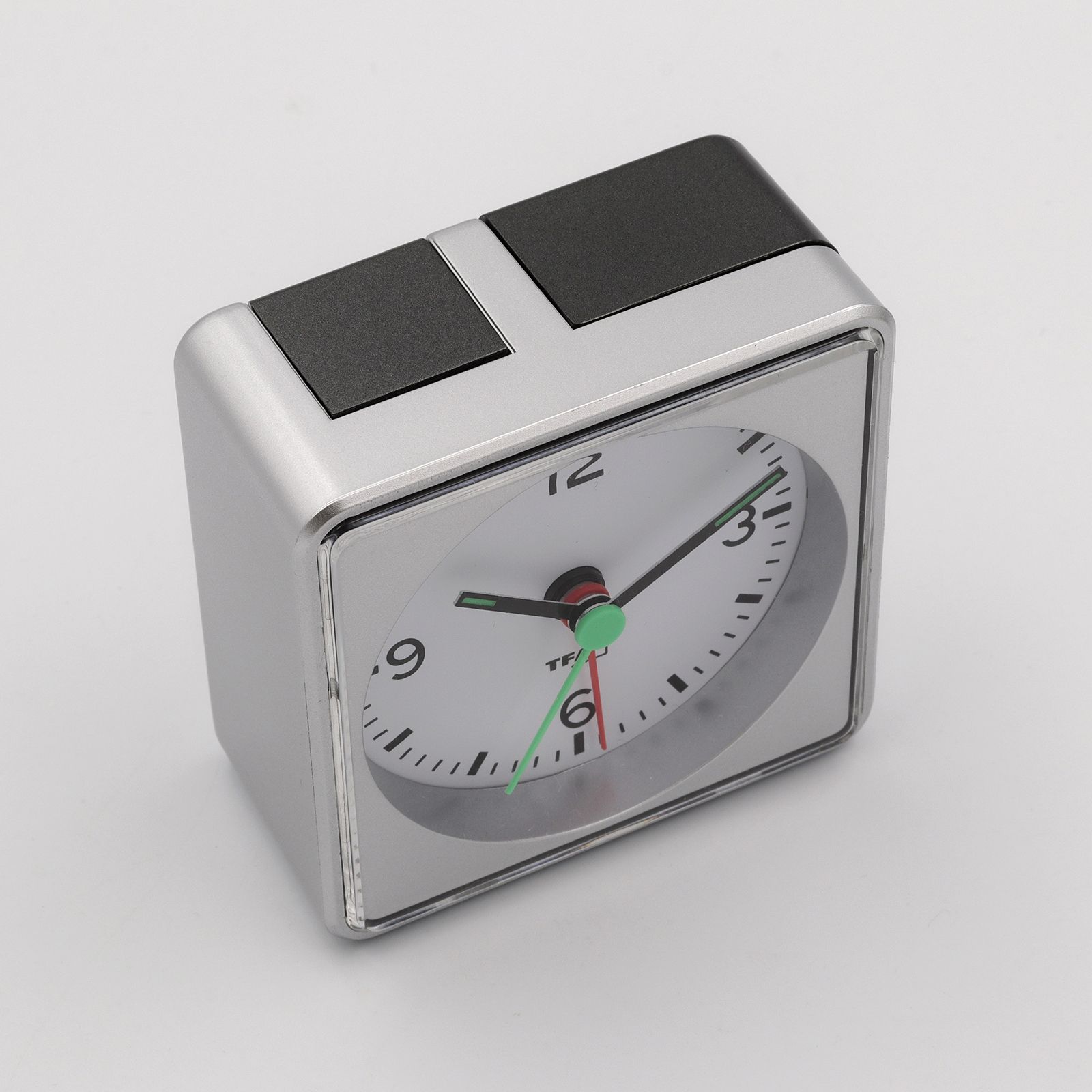 「Analogue alarm clock Push Wecker」アラームクロック SILVER TFA ドイツ