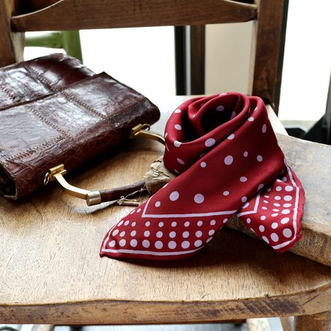 「ランダムドット」ヴィンテージスカーフ ヨーロッパ