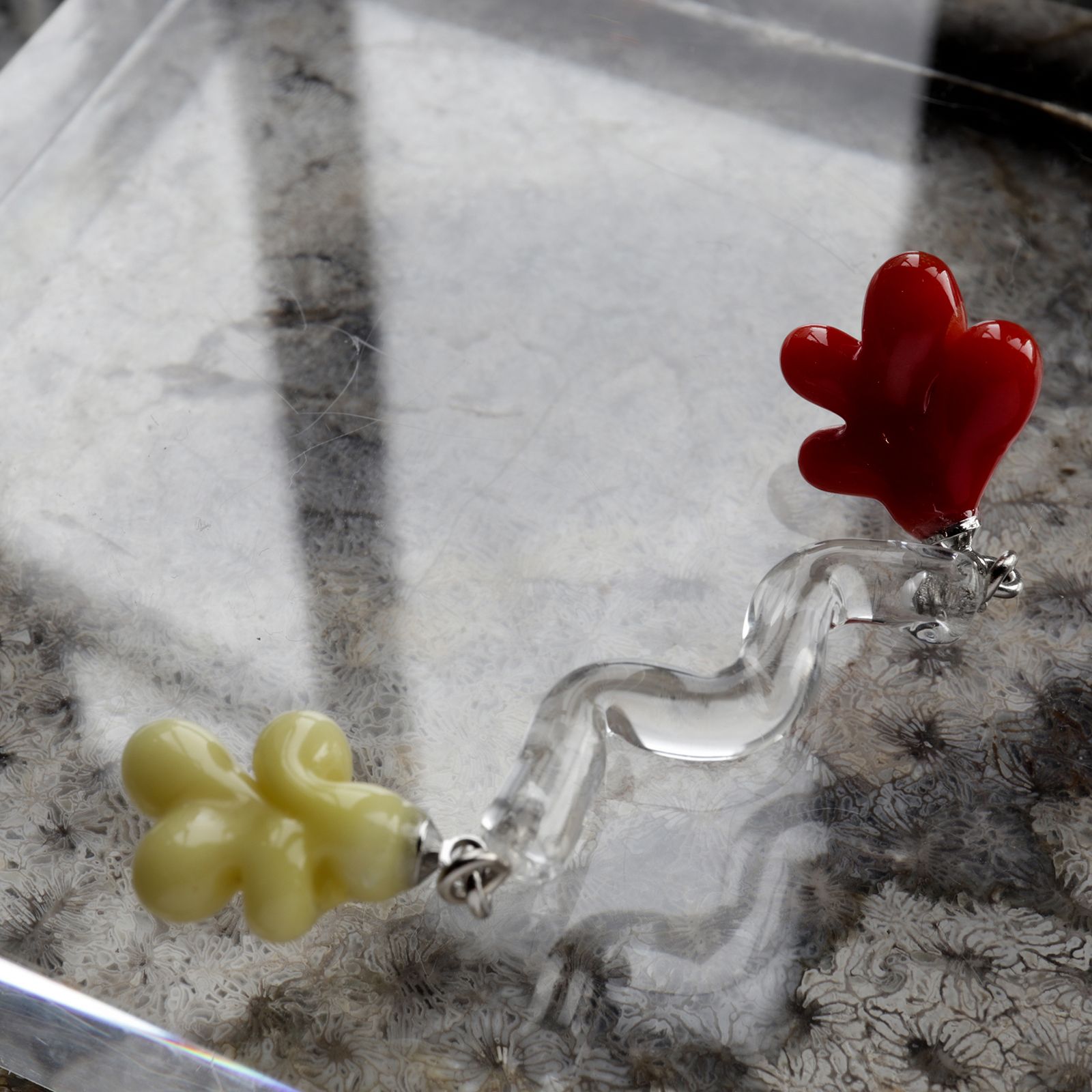 「Matisse Pierce Long」ピアス（片耳） レッド×イエロー2