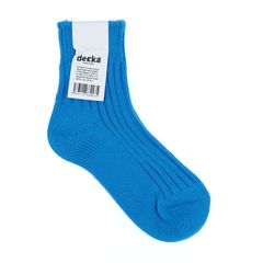 Low Gauge Rib Socks Short Length ネオンブルー 靴下