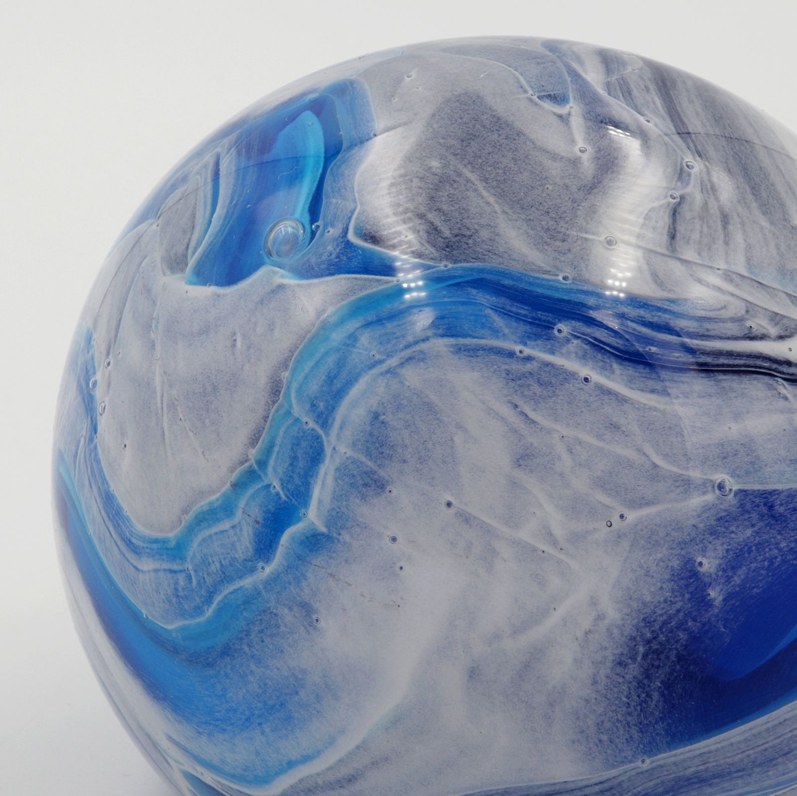 ABSTRACT GLASS BALL L Blue