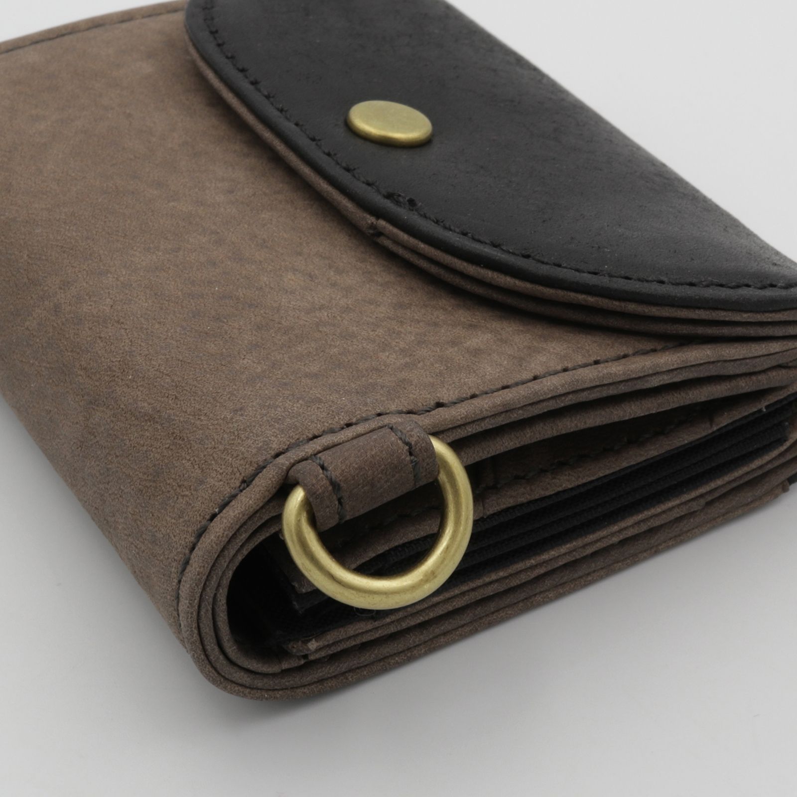 「PUFU」コンパクト財布 グレー