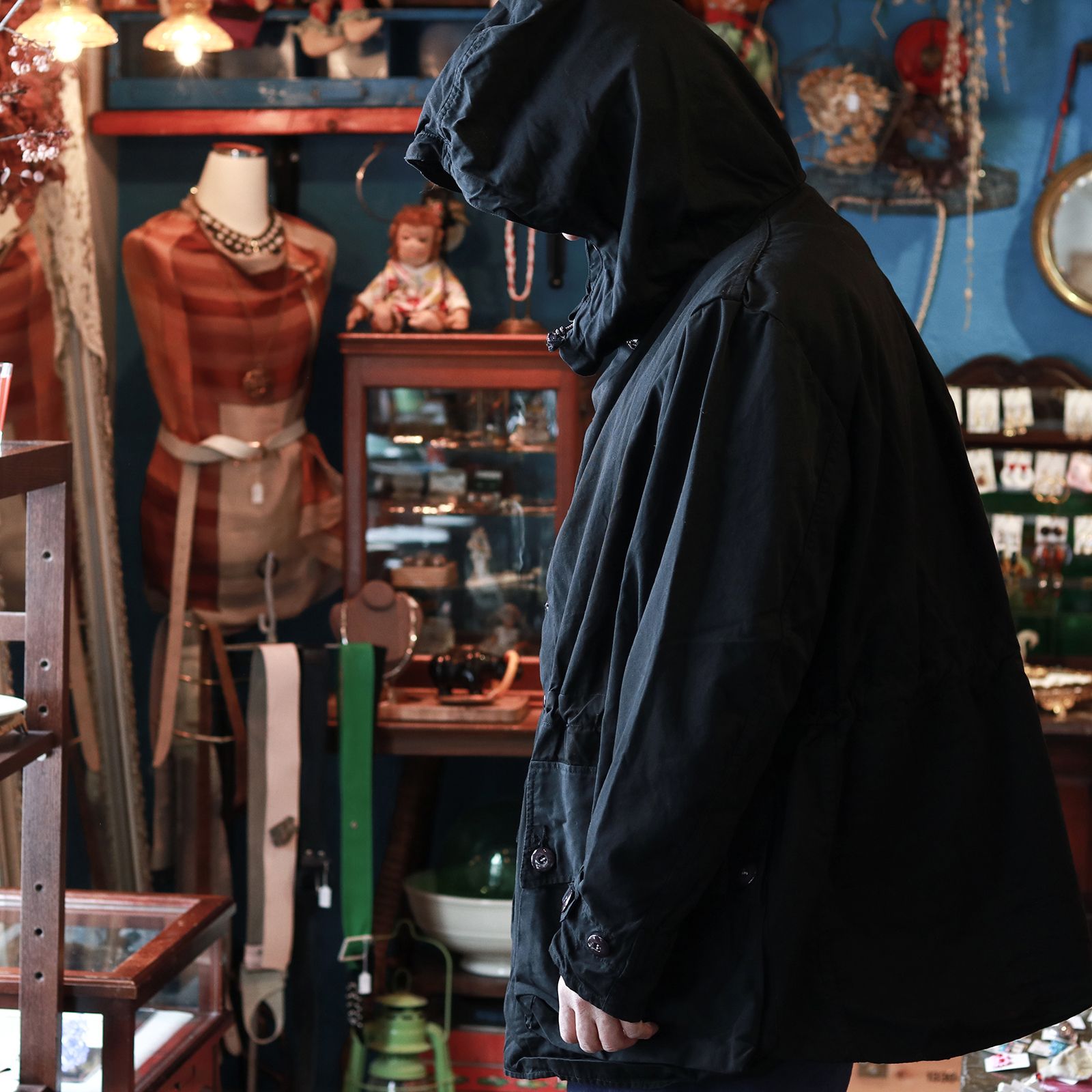 「スウェーデン軍 M62 スノーパーカ」ユーズド 後染めブラック スウェーデン 1960-80s